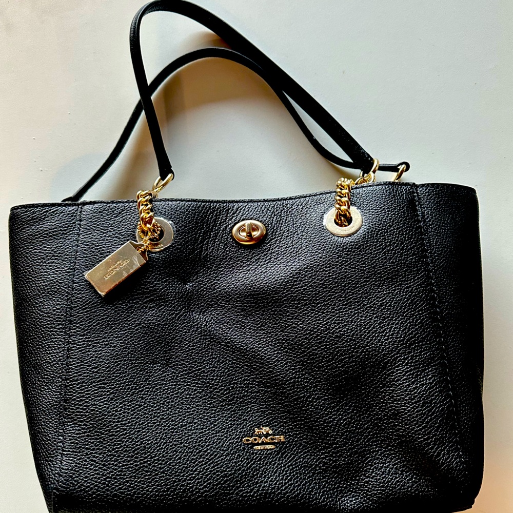 Black Coach Handbag New Gold Hardware